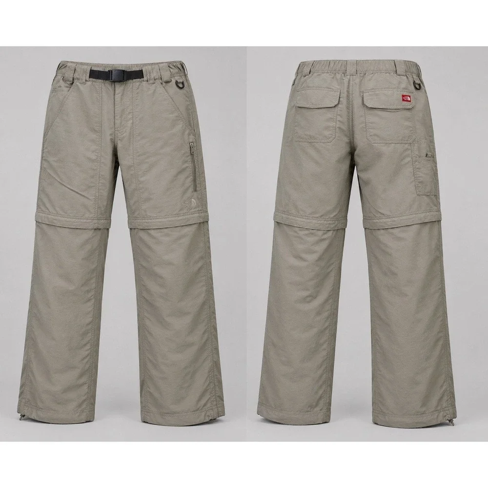 The North Face Convertible Cargo Pants Men's S/P Hiking Belted TAN